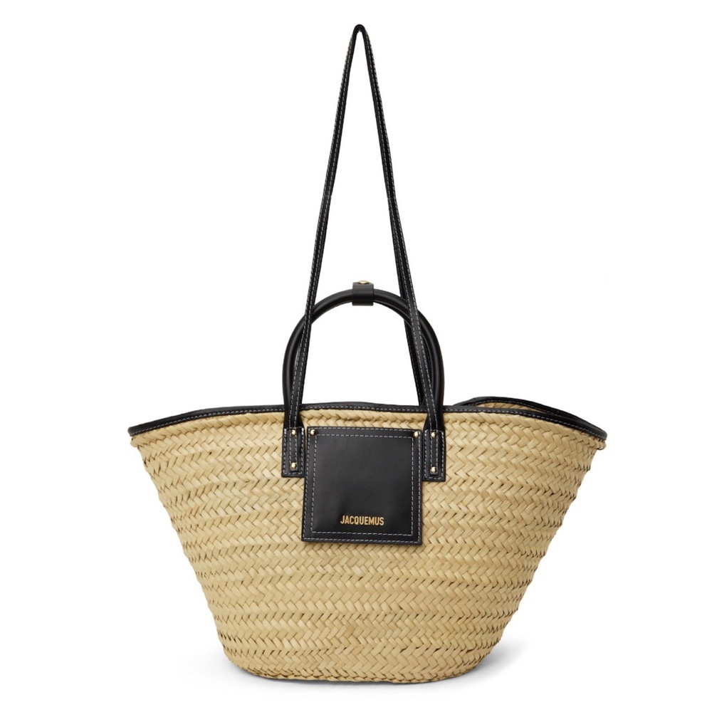 JACQUEMUS Soli basket tote panier raffia tote shoulder bag - Picture 2 of 8